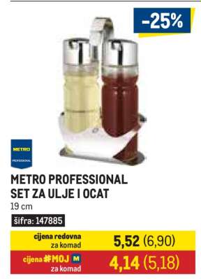 METRO PROFESSIONAL SET ZA ULJE I OCAT