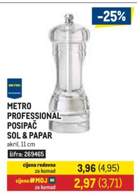 METRO PROFESSIONAL POSIPAČ SOL & PAPAR