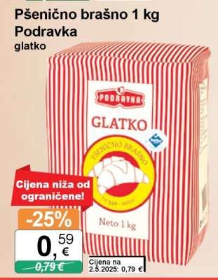 Pšenično brašno 1 kg Podravka