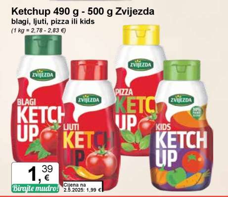 Ketchup 490 g - 500 g Zvijezda