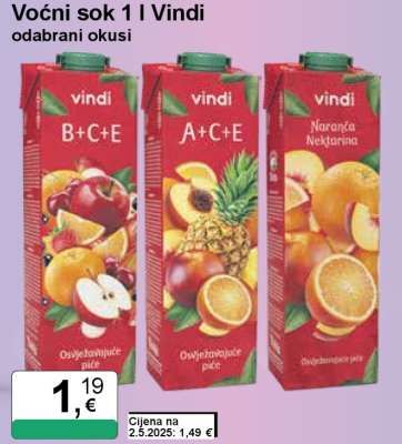 Voćni sok 1 l Vindi