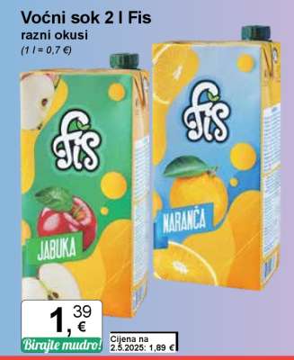Voćni sok 2 l Fis