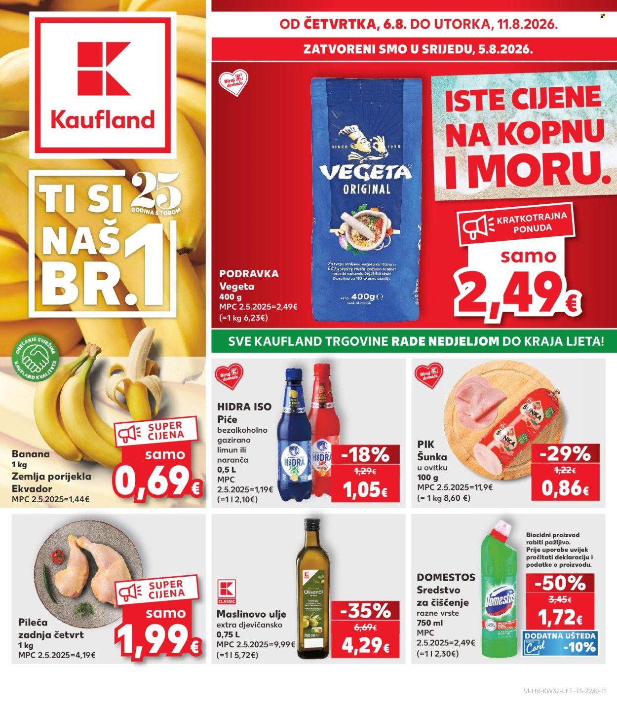 Kaufland katalog - 06.08.2026. - 11.08.2026. Stranica 1