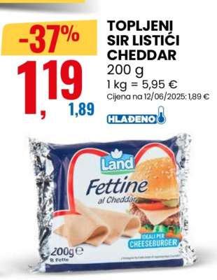 TOPLJENI SIR LISTIĆI CHEDDAR