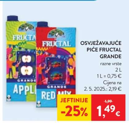 Osvježavajuće piće Fructal Grande