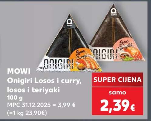 Onigiri Losos i curry, losos i teriyaki