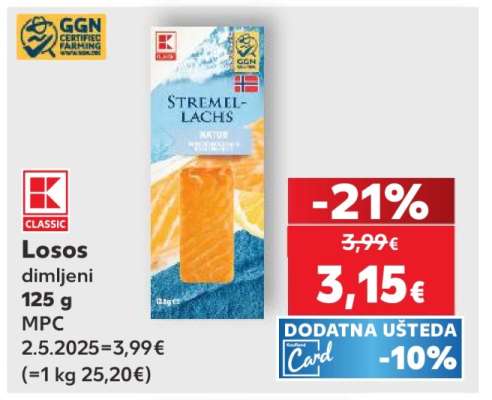 Losos dimljeni 125 g