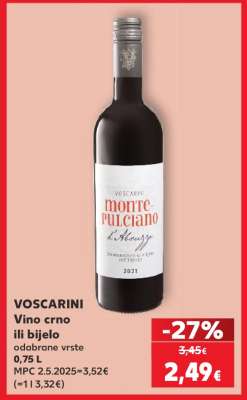 VOSCARINI Vino crno ili bijelo