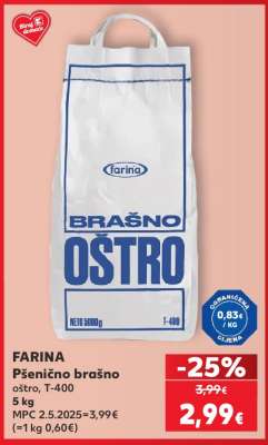 FARINA Pšenično brašno oštro, T-400