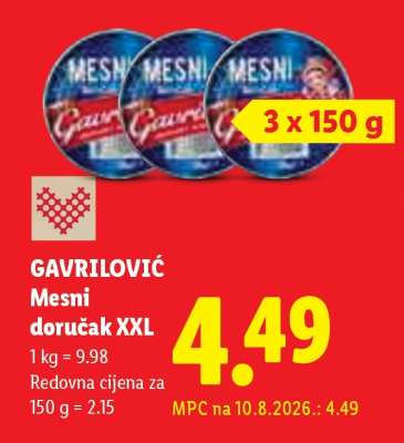 GAVRILOVIĆ MESNI DORUČAK XXL