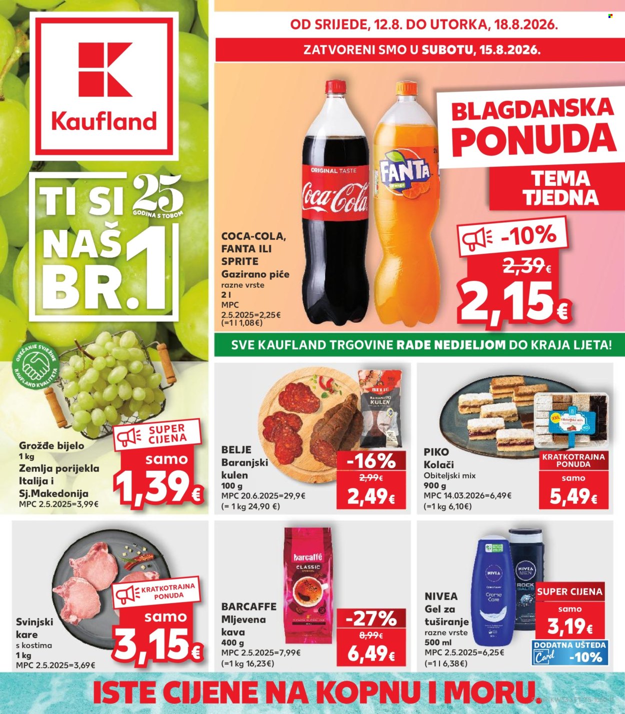 Kaufland katalog - 12.08.2026. - 18.08.2026. Stranica 1