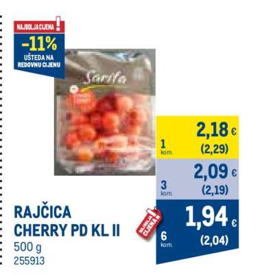 RAJČICA CHERRY PD KL II