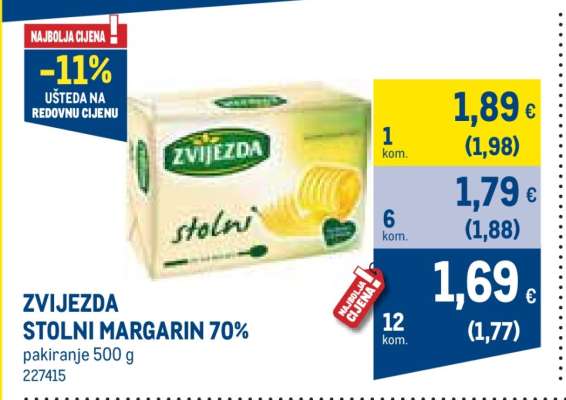 ZVIJEZDA STOLNI MARGARIN 70%