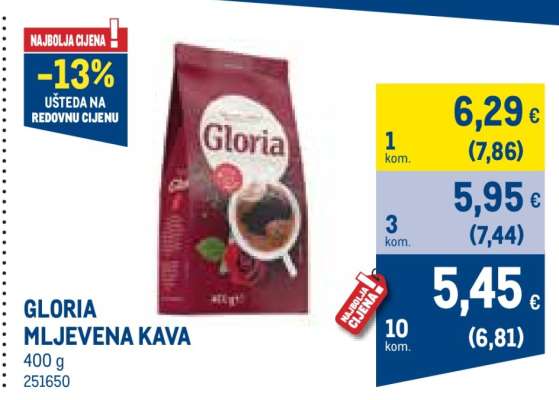 GLORIA mljevena kava