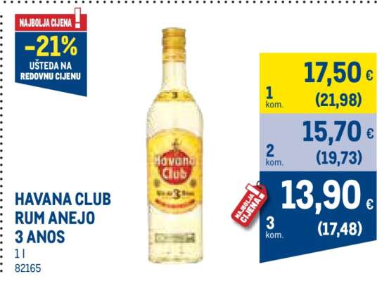 HAVANA CLUB Rum anejo 3 anos