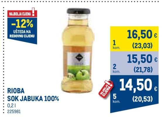 RIOBA SOK JABUKA 100%