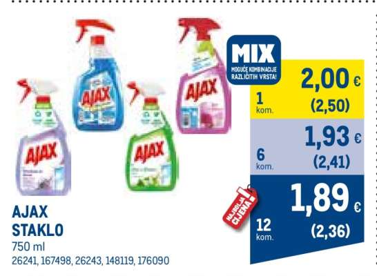 AJAX STAKLO