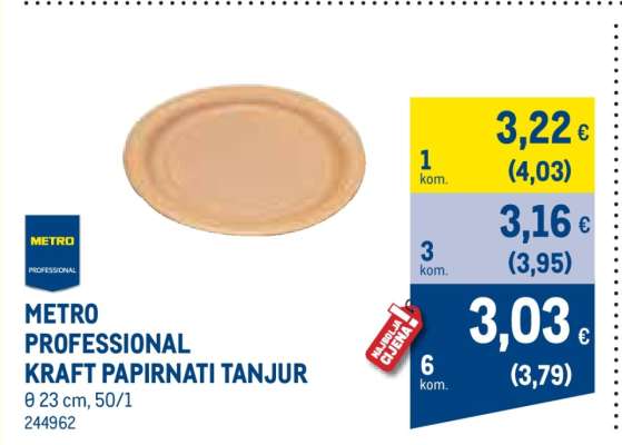 METRO PROFESSIONAL KRAFT PAPIRNATI TANJUR