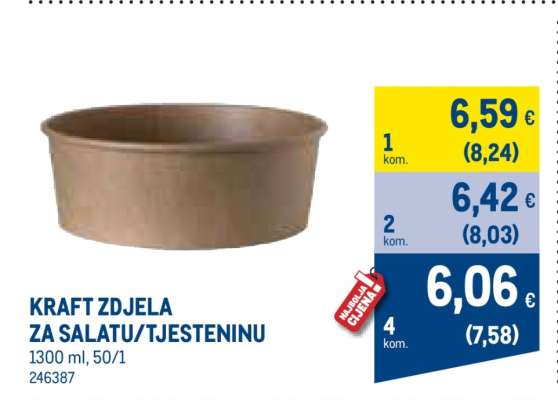 KRAFT ZDJELA ZA SALATU/TJESTENINU