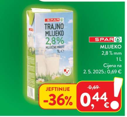 SPAR Trajno Mlijeko