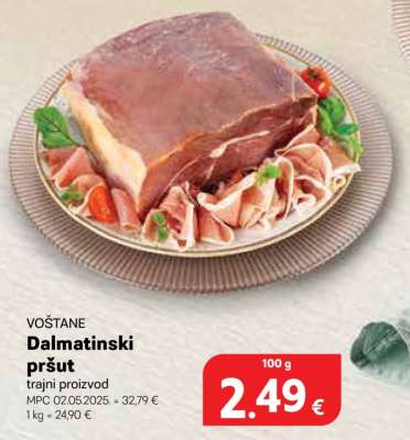 VOŠTANE Dalmatinski pršut