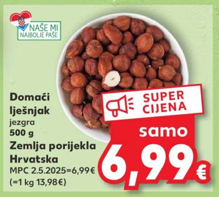 Domaći lješnjak jezgra 500 g
