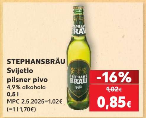 STEPHANSBRÄU Svijetlo pilsner pivo