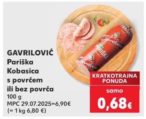 GAVRILOVIĆ Pariška Kobasica s povrćem ili bez povrća