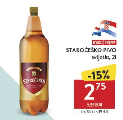STAROČEŠKO PIVO svjetlo, 2l