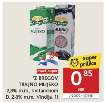 `Z BREGOV Trajno mlijeko