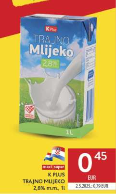 K PLUS TRAJNO MLIJEKO
