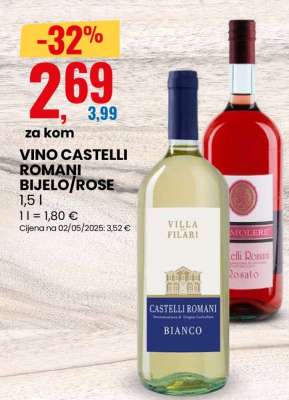 VINO CASTELLI ROMANI BIJELO ROSE