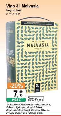 Vino 3 l Malvasia
