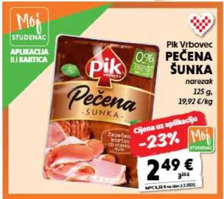 Pik Vrbovec Pečena Šunka