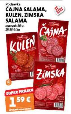 Podravka Čajna salama, Kulen, Zimska salama