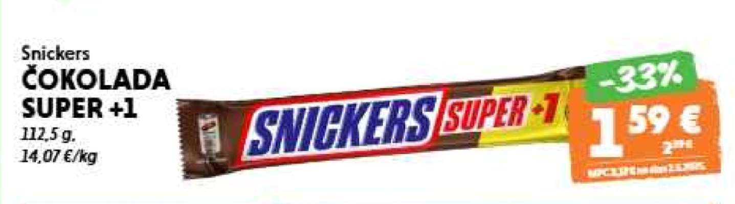 Snickers Čokolada Super +1