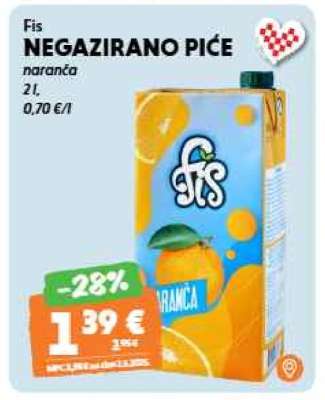 Fis NEGAZIRANO PIĆE naranča