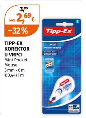 TIPP-EX KOREKTOR U VRPCI