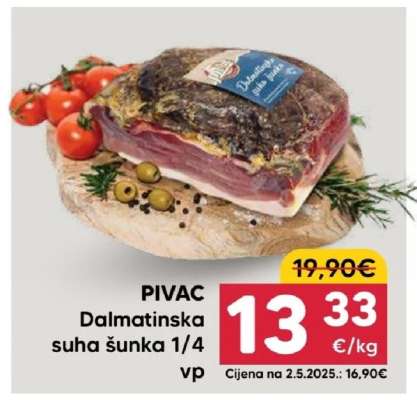 PIVAC Dalmatinska suha šunka 1/4 vp