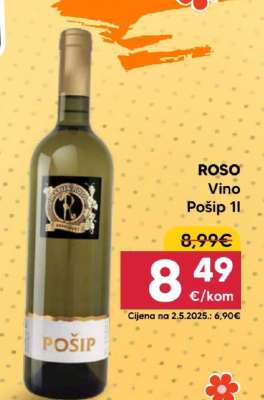 ROSO Vino Pošip 1l