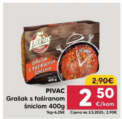 PIVAC Grašak s faširanom šniclom 400g