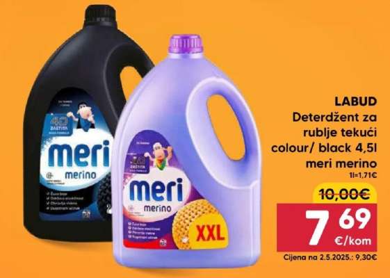 LABUD Deterdžent za rublje tekući colour/black 4,5l Meri Merino