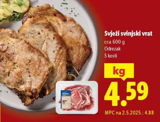 Svježi svinjski vrat