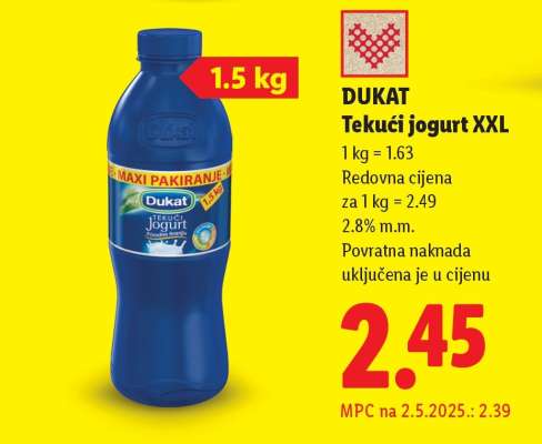 Dukat Tekući jogurt XXL