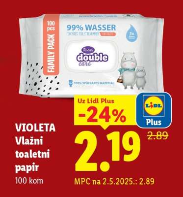 Violeta Vlažní toaletní papir