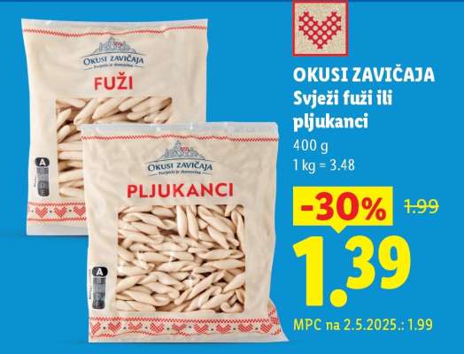 OKUSI ZAVIČAJA Svježi fuži ili pljukanci