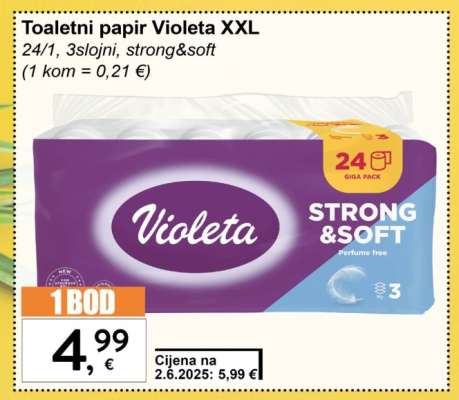 Toaletni papir Violeta XXL