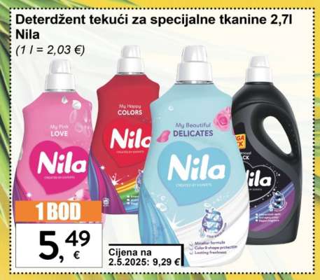 Deterdžent tekući za specijalne tkanine 2,7l Nila