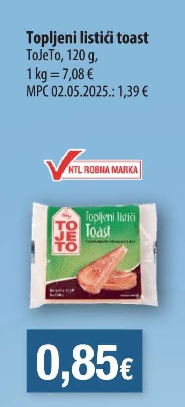 Topljeni listići Toast