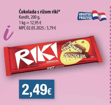 Čokolada s rižom Riki